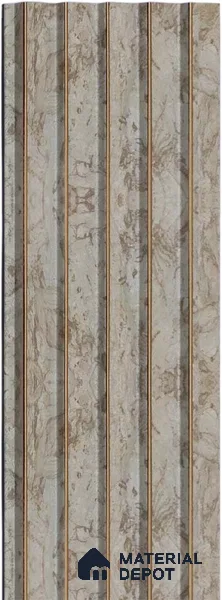 Cream Marble Louver 1187 244 (Trend 1187) 8 ft x 4.9 inch Charcoal Panel - 12 mm | Suitable for Feature Wall, TV Unit & Living Room | Width is Subjected to 5% Variation