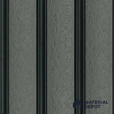 Grey Stone Louver PN 04568 8 ft x 4.9 inch Charcoal Panel - 12 mm | Suitable for Feature Wall, TV Unit & Living Room | Width is Subjected to 5% Variation