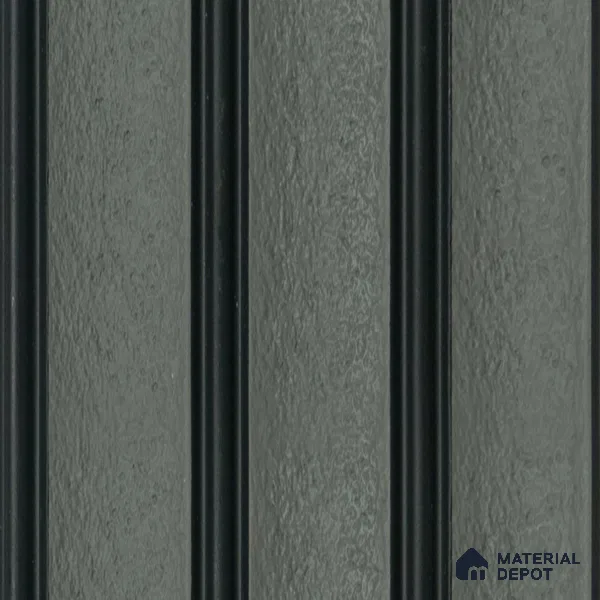 Grey Stone Louver PN 04568 8 ft x 4.9 inch Charcoal Panel - 12 mm | Suitable for Feature Wall, TV Unit & Living Room | Width is Subjected to 5% Variation
