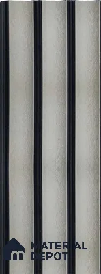 Grey Stone Louver 1188 244 (Trend 1188) 8 ft x 4.9 inch Charcoal Panel - 12 mm | Suitable for Feature Wall, TV Unit & Living Room | Width is Subjected to 5% Variation
