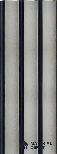Grey Stone Louver 1188 244 (Trend 1188) 8 ft x 4.9 inch Charcoal Panel - 12 mm | Suitable for Feature Wall, TV Unit & Living Room | Width is Subjected to 5% Variation