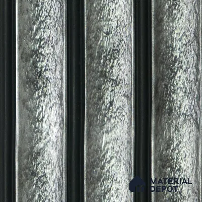 Grey Metallic Louver PN 04569 8 ft x 4.9 inch Charcoal Panel - 12 mm | Suitable for Feature Wall, TV Unit & Living Room | Width is Subjected to 5% Variation