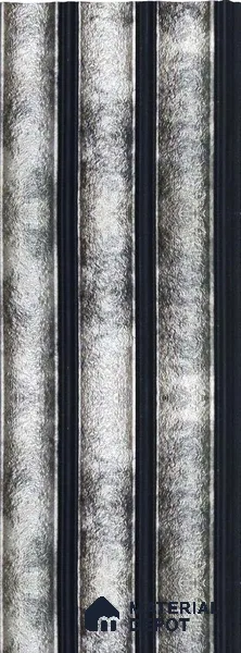 Grey Metallic Louver 1189 244 (Trend 1189) 8 ft x 4.9 inch Charcoal Panel - 12 mm | Suitable for Feature Wall, TV Unit & Living Room | Width is Subjected to 5% Variation