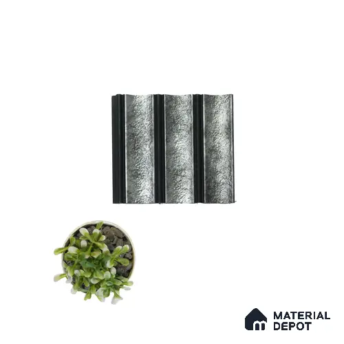 Grey Metallic Louver 1189 244 (Trend 1189) 8 ft x 4.9 inch Charcoal Panel - 12 mm | Suitable for Feature Wall, TV Unit & Living Room | Width is Subjected to 5% Variation