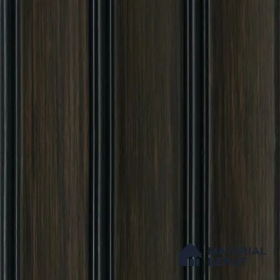 Brown Wooden Louver 1190 244 (Trend 1190) 8 ft x 4.9 inch Charcoal Panel - 12 mm | Suitable for Feature Wall, TV Unit & Living Room | Width is Subjected to 5% Variation