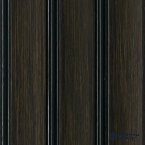 Brown Wooden Louver 1190 244 (Trend 1190) 8 ft x 4.9 inch Charcoal Panel - 12 mm | Suitable for Feature Wall, TV Unit & Living Room | Width is Subjected to 5% Variation