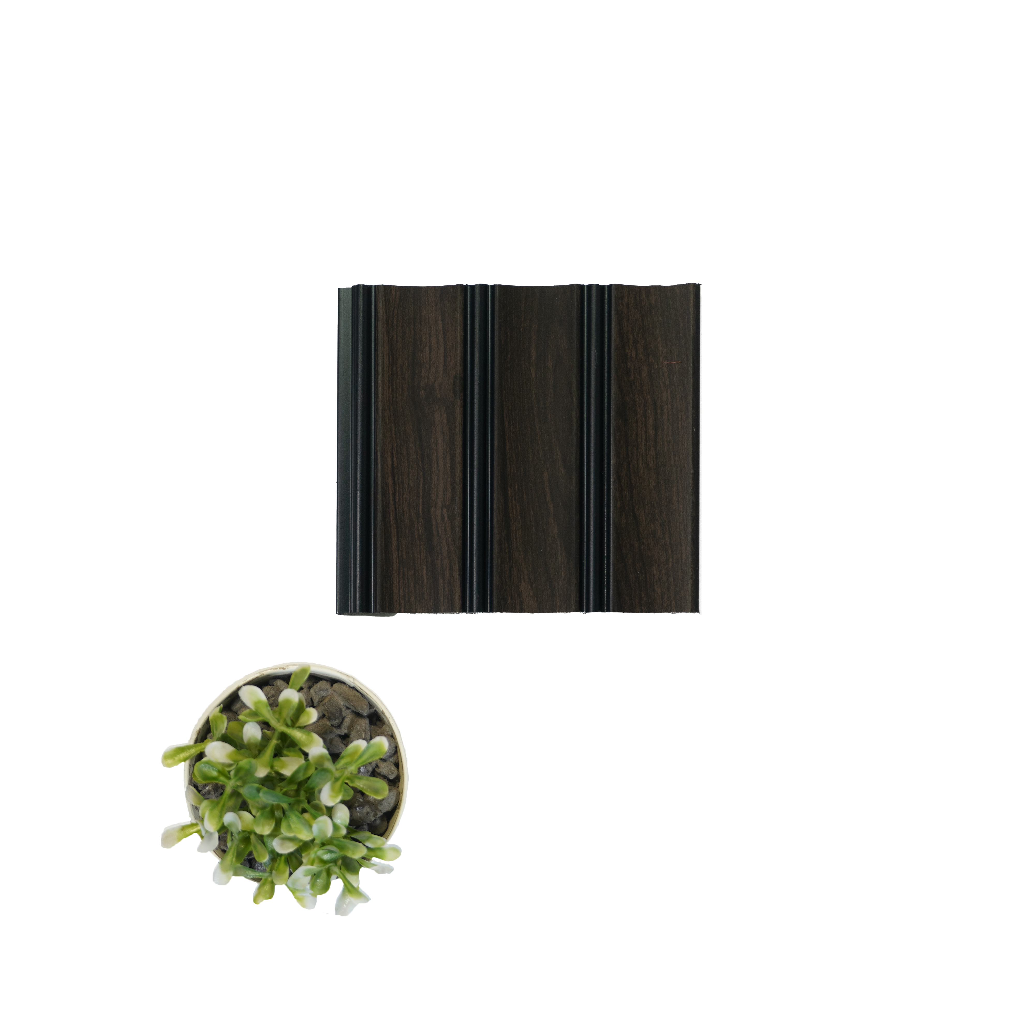 Brown Wooden Louver 1190 244 (Trend 1190) 8 ft x 4.9 inch Charcoal Panel - 12 mm | Suitable for Feature Wall, TV Unit & Living Room | Width is Subjected to 5% Variation