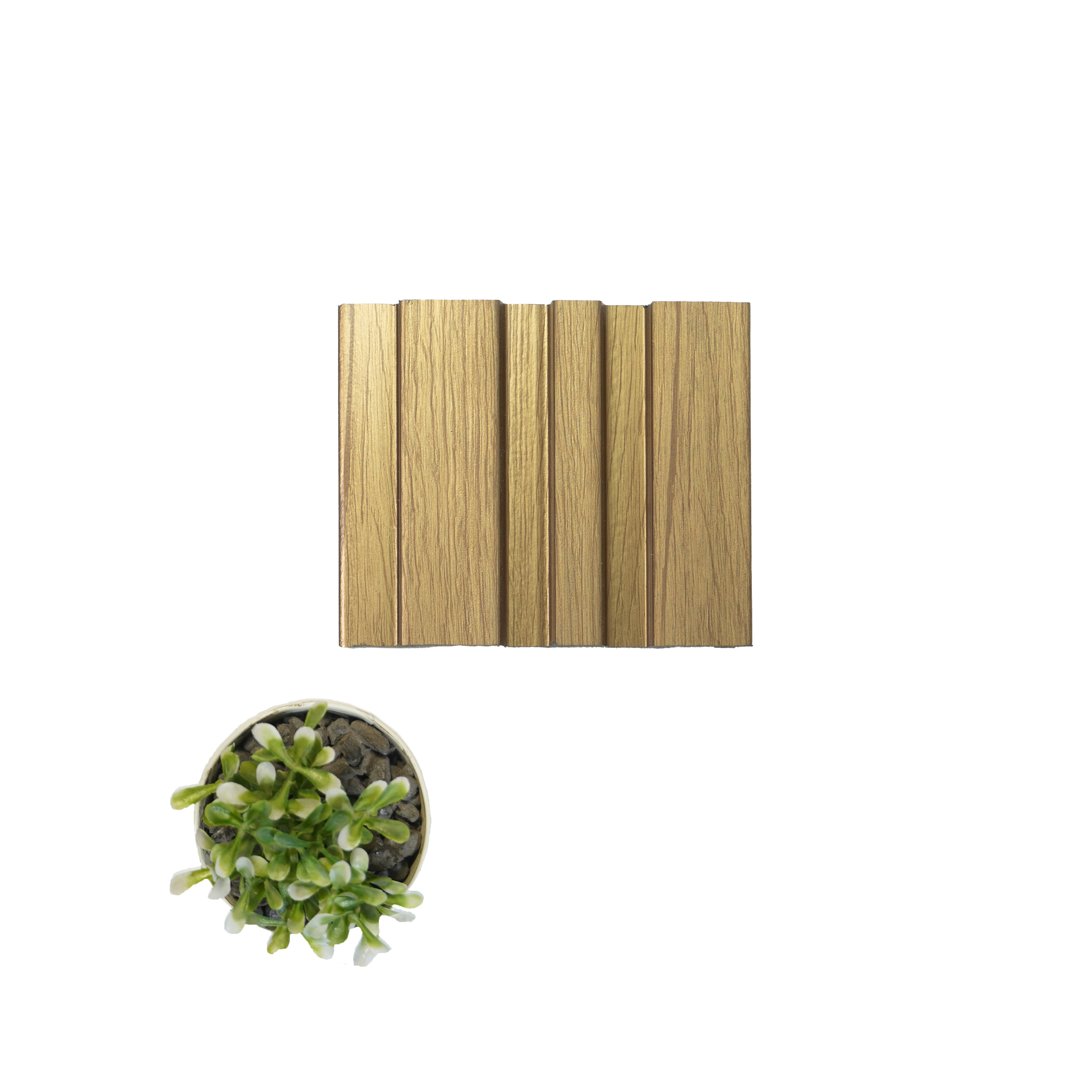 Beige Wooden Louver 1193 244 (Trend 1193) 8 ft x 4.9 inch Charcoal Panel - 12 mm | Suitable for Feature Wall, TV Unit & Living Room | Width is Subjected to 5% Variation
