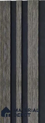 Brown Wooden Louver 1194 244 (Trend 1194) 8 ft x 4.9 inch Charcoal Panel - 12 mm | Suitable for Feature Wall, TV Unit & Living Room | Width is Subjected to 5% Variation