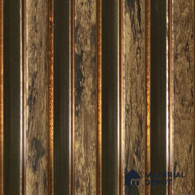 Brown Metallic Louver PN 04575 8 ft x 4.9 inch Charcoal Panel - 12 mm | Suitable for Feature Wall, TV Unit & Living Room | Width is Subjected to 5% Variation