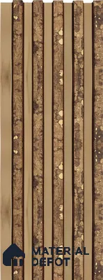 Brown Metallic Louver 1195 244 (Trend 1195) 8 ft x 4.9 inch Charcoal Panel - 12 mm | Suitable for Feature Wall, TV Unit & Living Room | Width is Subjected to 5% Variation