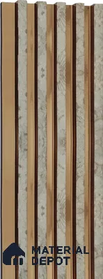 Brown Metallic Louver 1196 244 (Trend 1196) 8 ft x 4.9 inch Charcoal Panel - 12 mm | Suitable for Feature Wall, TV Unit & Living Room | Width is Subjected to 5% Variation