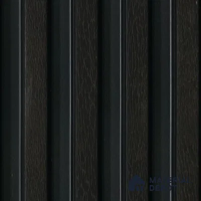 Black Wooden Louver 1198 244 (Trend 1198) 8 ft x 4.9 inch Charcoal Panel - 12 mm | Suitable for Feature Wall, TV Unit & Living Room | Width is Subjected to 5% Variation