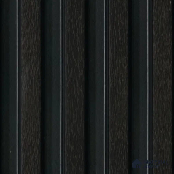 Black Wooden Louver 1198 244 (Trend 1198) 8 ft x 4.9 inch Charcoal Panel - 12 mm | Suitable for Feature Wall, TV Unit & Living Room | Width is Subjected to 5% Variation
