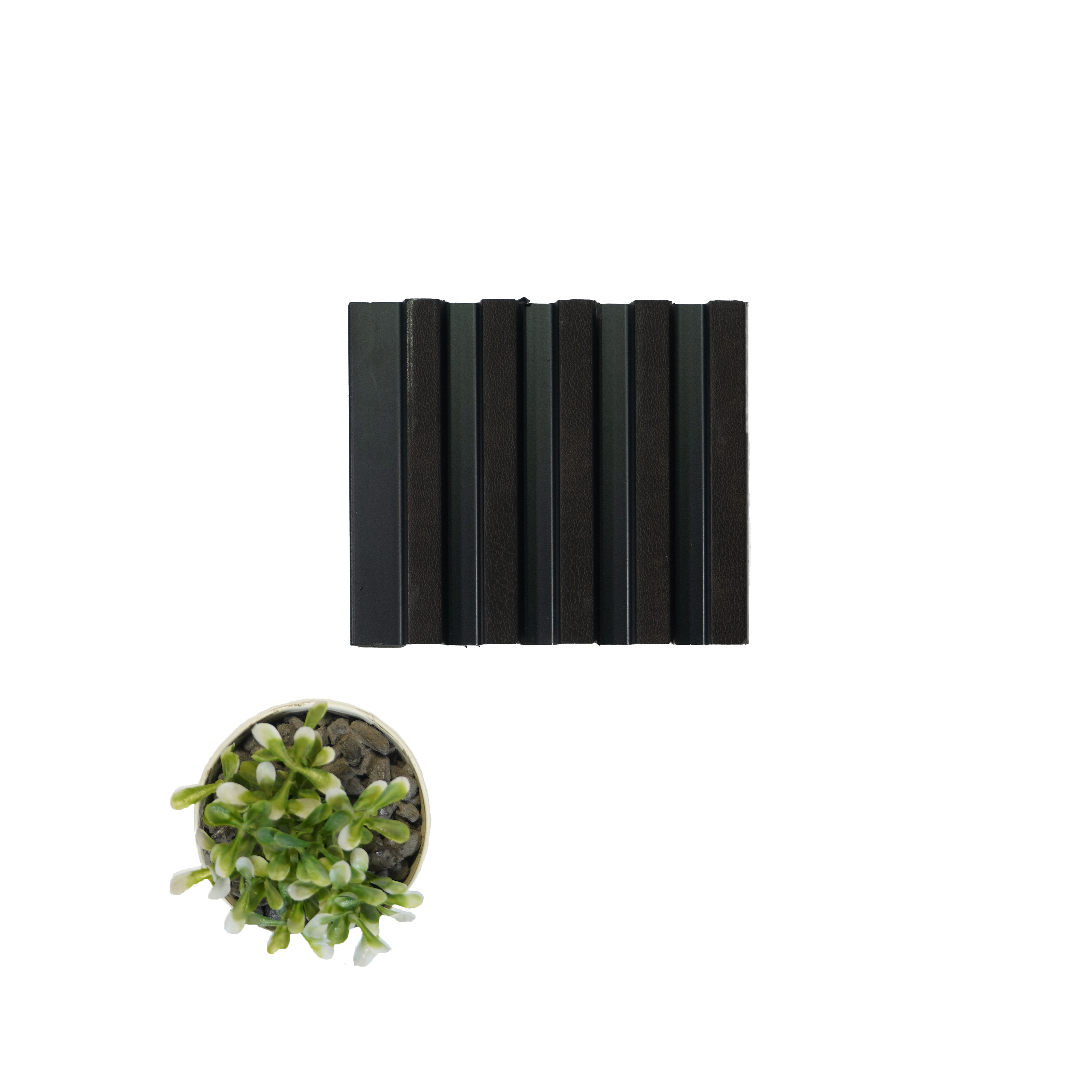 Black Wooden Louver 1198 244 (Trend 1198) 8 ft x 4.9 inch Charcoal Panel - 12 mm | Suitable for Feature Wall, TV Unit & Living Room | Width is Subjected to 5% Variation