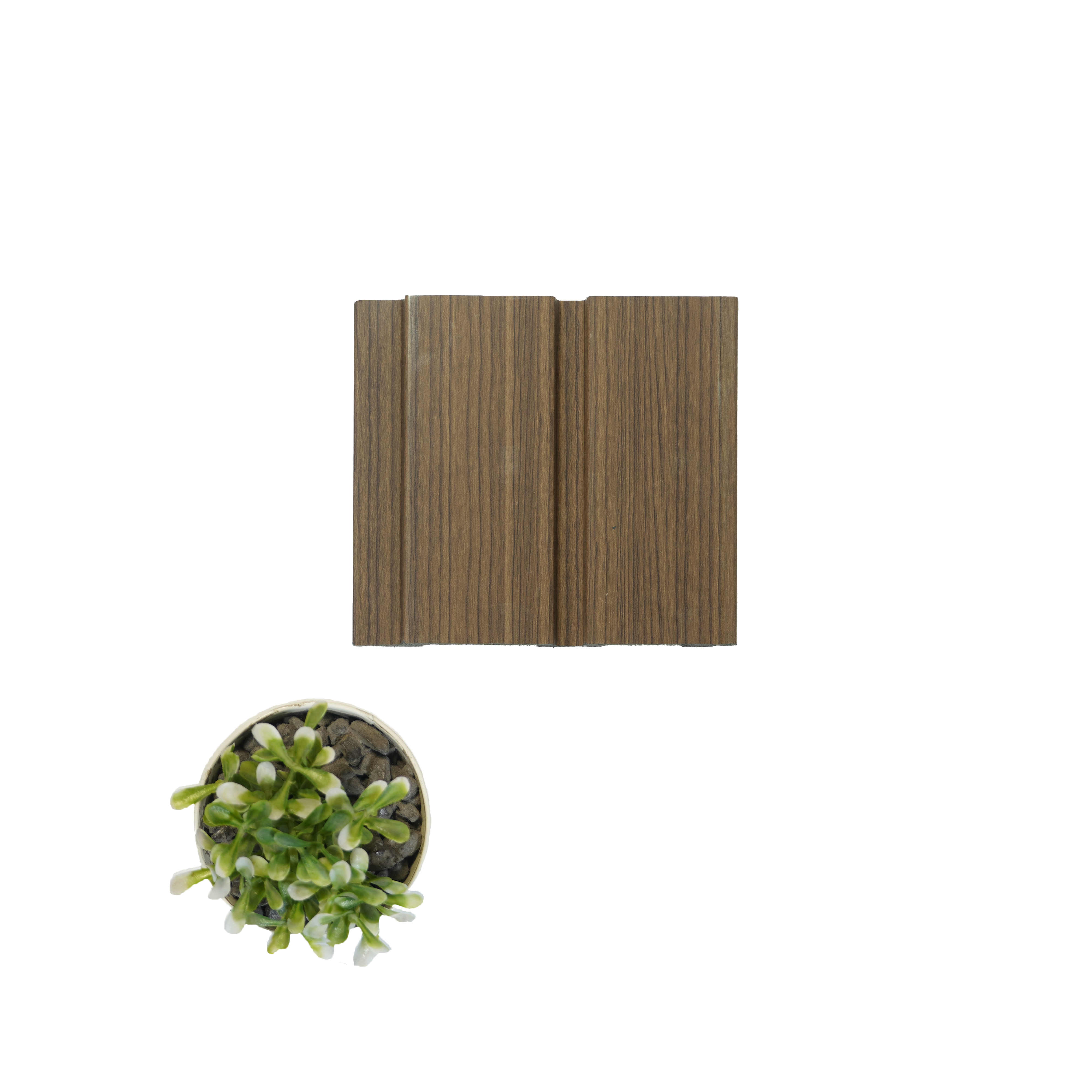 Brown Wooden Louver 1201 244 (Trend 1201) 8 ft x 4.9 inch Charcoal Panel - 12 mm | Suitable for Feature Wall, TV Unit & Living Room | Width is Subjected to 5% Variation