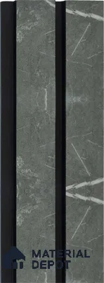 Grey Marble Louver 1202 244 (Trend 1202) 8 ft x 4.9 inch Charcoal Panel - 12 mm | Suitable for Feature Wall, TV Unit & Living Room | Width is Subjected to 5% Variation