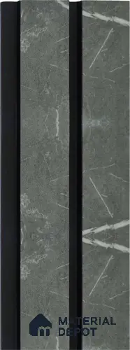 Grey Marble Louver 1202 244 (Trend 1202) 8 ft x 4.9 inch Charcoal Panel - 12 mm | Suitable for Feature Wall, TV Unit & Living Room | Width is Subjected to 5% Variation