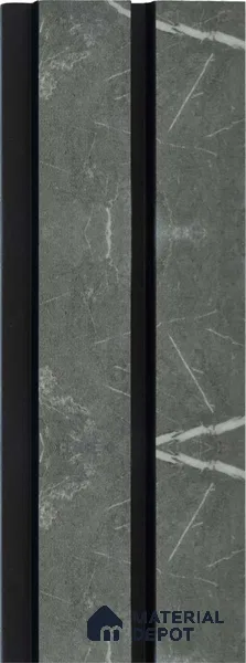 Grey Marble Louver 1202 244 (Trend 1202) 8 ft x 4.9 inch Charcoal Panel - 12 mm | Suitable for Feature Wall, TV Unit & Living Room | Width is Subjected to 5% Variation