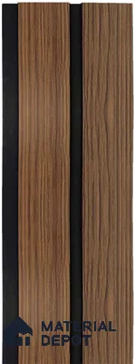 Brown Wooden Louver 1203 244 (Trend 1203) 8 ft x 4.9 inch Charcoal Panel - 12 mm | Suitable for Feature Wall, TV Unit & Living Room | Width is Subjected to 5% Variation