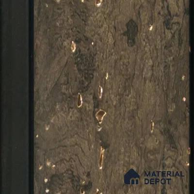Brown Stone Louver PN 04583 8 ft x 4.9 inch Charcoal Panel - 12 mm | Suitable for Feature Wall, TV Unit & Living Room | Width is Subjected to 5% Variation