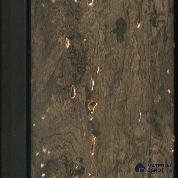 Brown Stone Louver PN 04583 8 ft x 4.9 inch Charcoal Panel - 12 mm | Suitable for Feature Wall, TV Unit & Living Room | Width is Subjected to 5% Variation