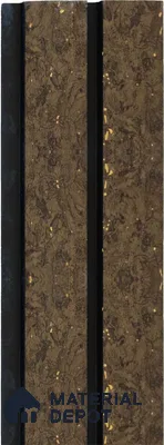 Brown Wooden Louver 1204 244 (Trend 1204) 8 ft x 4.9 inch Charcoal Panel - 12 mm | Suitable for Feature Wall, TV Unit & Living Room | Width is Subjected to 5% Variation