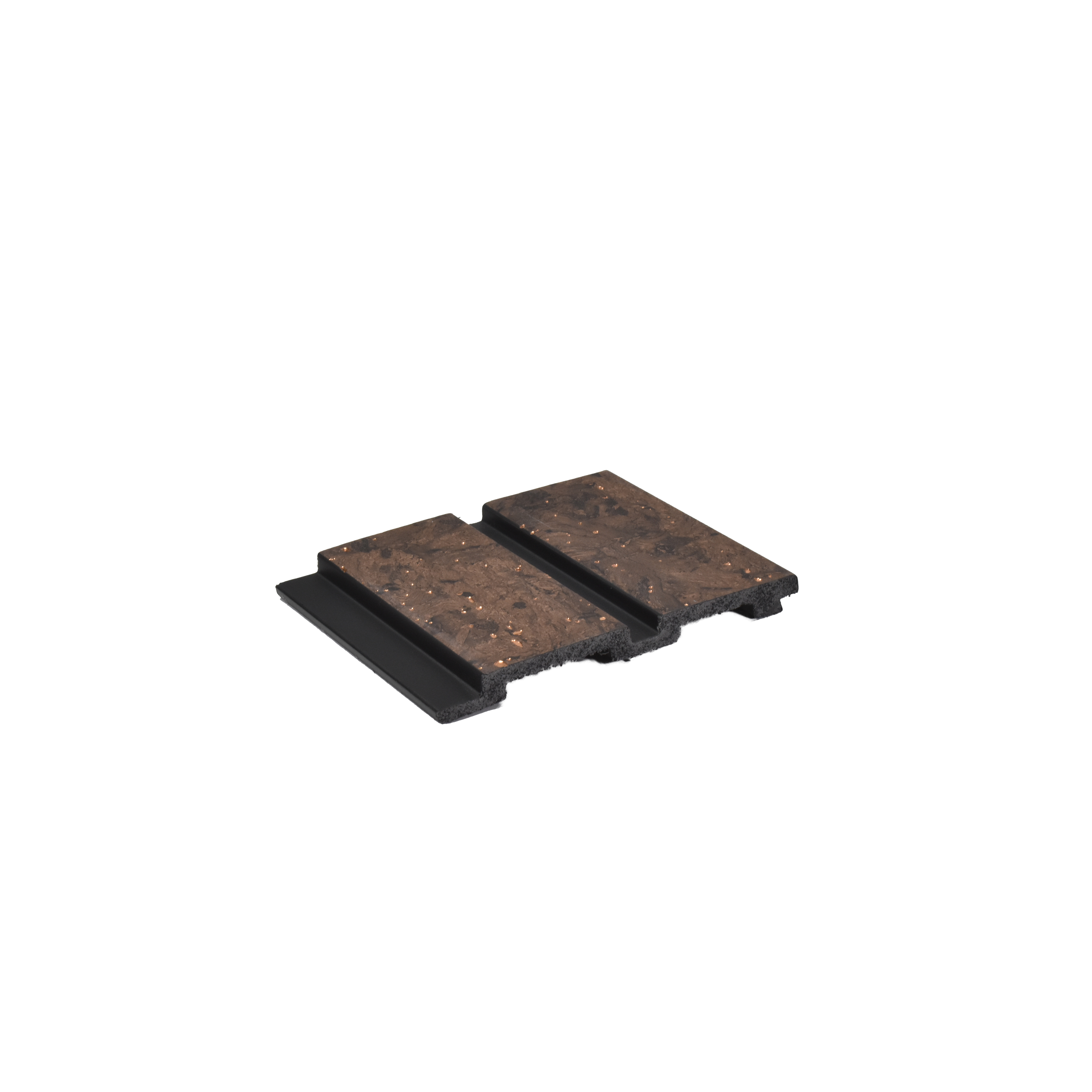 Brown Stone Louver PN 04583 8 ft x 4.9 inch Charcoal Panel - 12 mm | Suitable for Feature Wall, TV Unit & Living Room | Width is Subjected to 5% Variation