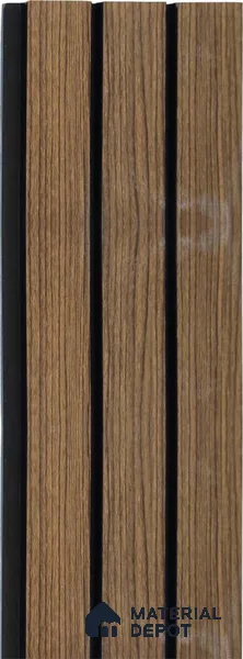 Brown Wooden Louver 1206 244 (Trend 1206) 8 ft x 4.9 inch Charcoal Panel - 12 mm | Suitable for Feature Wall, TV Unit & Living Room | Width is Subjected to 5% Variation