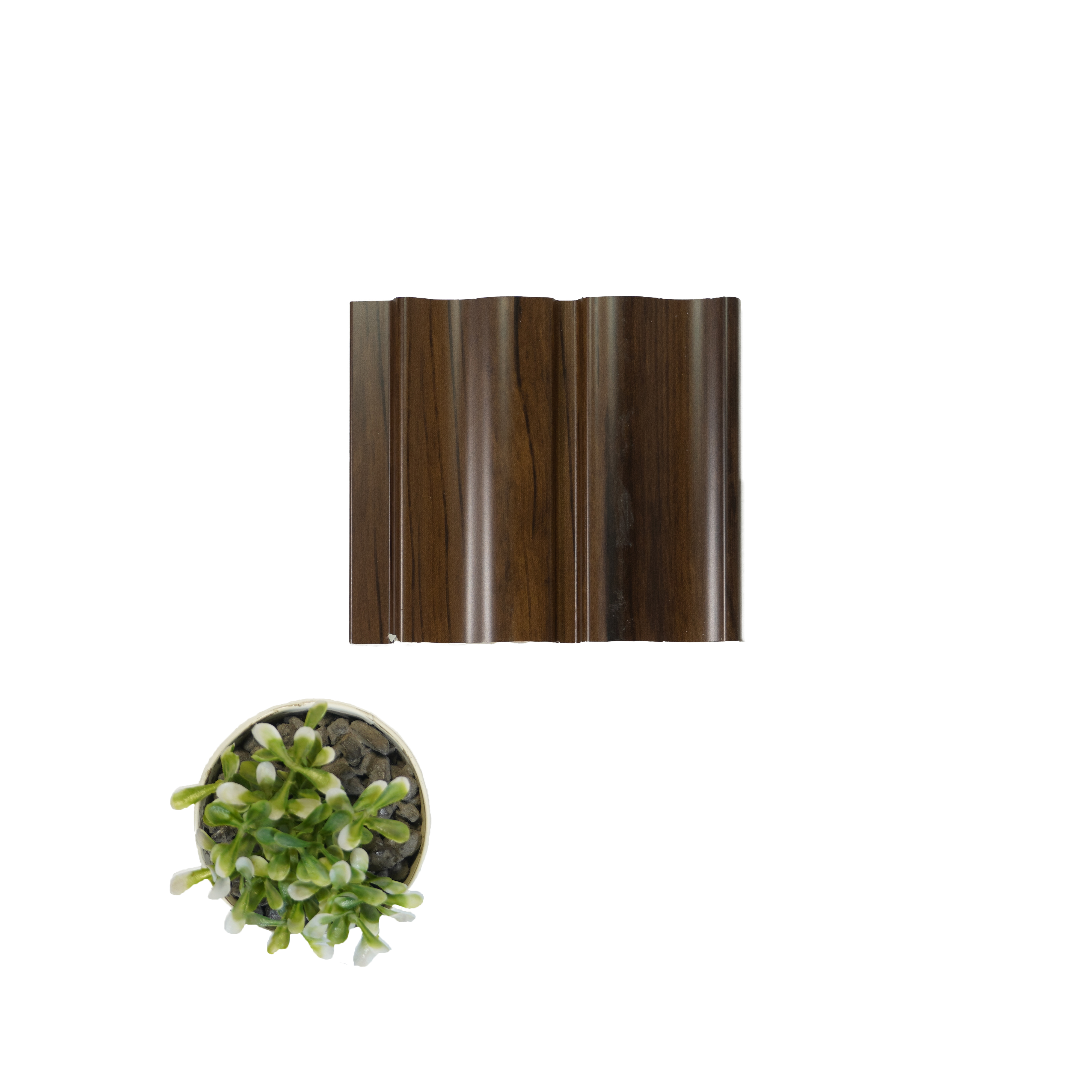Brown Wooden Louver PN 04586 8 ft x 4.9 inch Charcoal Panel - 12 mm | Suitable for Feature Wall, TV Unit & Living Room | Width is Subjected to 5% Variation