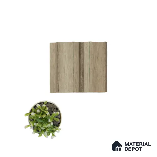 Cream Wooden Louver PN 04587 8 ft x 4.9 inch Charcoal Panel - 12 mm | Suitable for Feature Wall, TV Unit & Living Room | Width is Subjected to 5% Variation