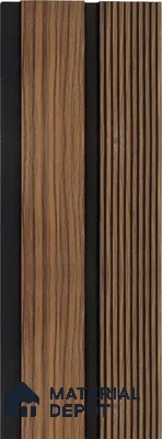 Brown Wooden Louver 1209 244 (Trend 1209) 8 ft x 4.9 inch Charcoal Panel - 12 mm | Suitable for Feature Wall, TV Unit & Living Room | Width is Subjected to 5% Variation