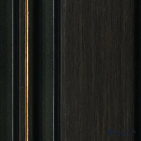 Black Wooden Louver PN 04590 8 ft x 4.9 inch Charcoal Panel - 12 mm | Suitable for Feature Wall, TV Unit & Living Room | Width is Subjected to 5% Variation