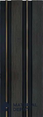 Black Wooden Louver 1211 244 (Trend 1211) 8 ft x 4.9 inch Charcoal Panel - 12 mm | Suitable for Feature Wall, TV Unit & Living Room | Width is Subjected to 5% Variation