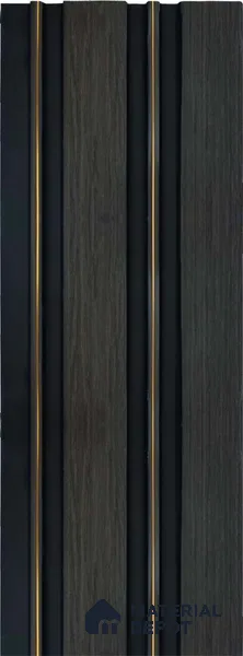 Black Wooden Louver 1211 244 (Trend 1211) 8 ft x 4.9 inch Charcoal Panel - 12 mm | Suitable for Feature Wall, TV Unit & Living Room | Width is Subjected to 5% Variation