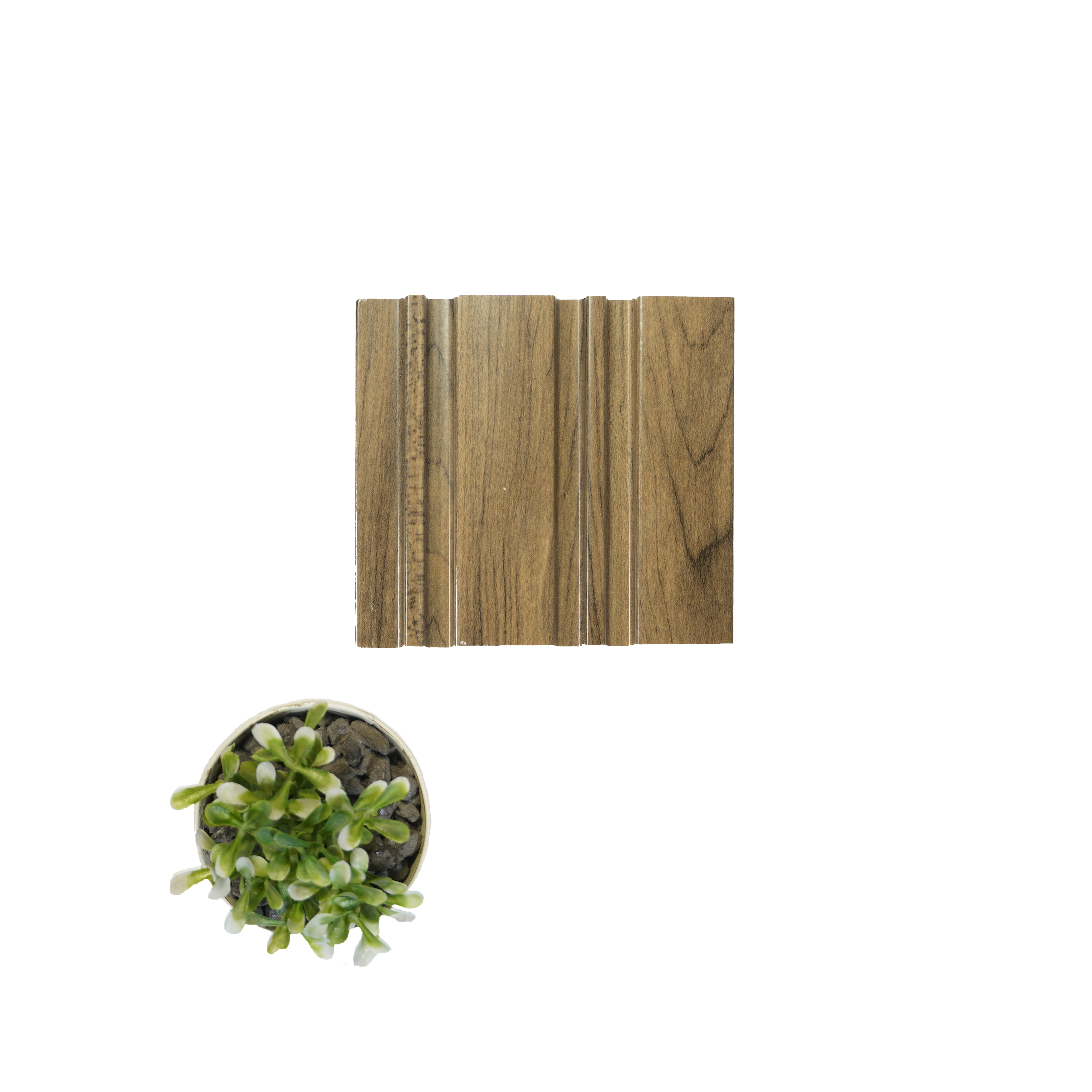 Brown Wooden Louver 1212 244 (Trend 1212) 8 ft x 4.9 inch Charcoal Panel - 12 mm | Suitable for Feature Wall, TV Unit & Living Room | Width is Subjected to 5% Variation