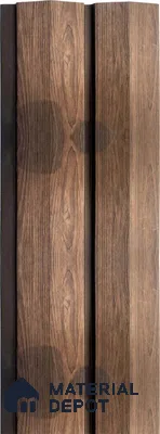 Brown Wooden Louver 1214 244 (Trend 1214) 8 ft x 4.9 inch Charcoal Panel - 12 mm | Suitable for Feature Wall, TV Unit & Living Room | Width is Subjected to 5% Variation