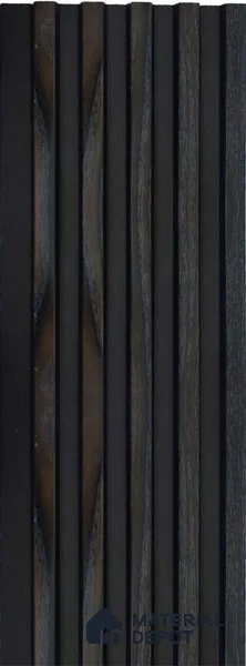 Black Wooden Louver 1217 244 (Trend 1217) 8 ft x 4.9 inch Charcoal Panel - 12 mm | Suitable for Feature Wall, TV Unit & Living Room | Width is Subjected to 5% Variation