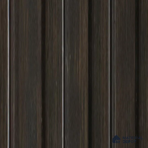Brown Wooden Louver 1223 244 (Trend 1223) 8 ft x 4.9 inch Charcoal Panel - 12 mm | Suitable for Feature Wall, TV Unit & Living Room | Width is Subjected to 5% Variation