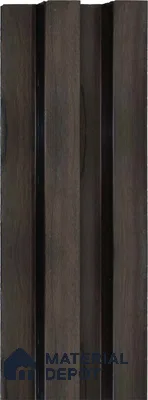 Brown Wooden Louver 1224 244 (Trend 1224) 8 ft x 4.9 inch Charcoal Panel - 12 mm | Suitable for Feature Wall, TV Unit & Living Room | Width is Subjected to 5% Variation