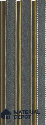 Black Leather Louver 1228 244 (Trend 1228) 8 ft x 4.9 inch Charcoal Panel - 12 mm | Suitable for Feature Wall, TV Unit & Living Room | Width is Subjected to 5% Variation