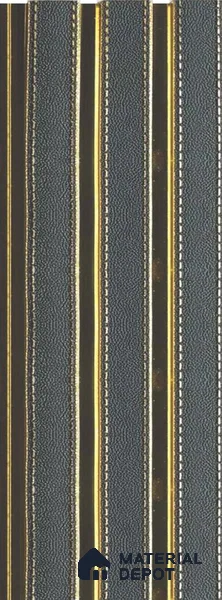 Black Leather Louver 1228 244 (Trend 1228) 8 ft x 4.9 inch Charcoal Panel - 12 mm | Suitable for Feature Wall, TV Unit & Living Room | Width is Subjected to 5% Variation