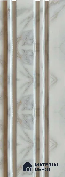 Grey Marble Louver 1229 244 (Trend 1229) 8 ft x 4.9 inch Charcoal Panel - 12 mm | Suitable for Feature Wall, TV Unit & Living Room | Width is Subjected to 5% Variation