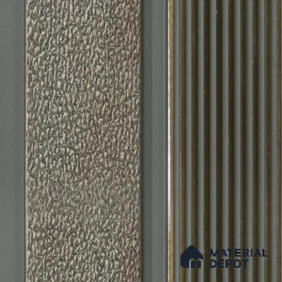 Brown Patterned Louver PN 04549 8 ft x 4.9 inch Charcoal Panel - 12 mm | Suitable for Feature Wall, TV Unit & Living Room | Width is Subjected to 5% Variation