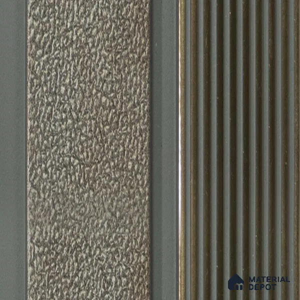 Brown Patterned Louver PN 04549 8 ft x 4.9 inch Charcoal Panel - 12 mm | Suitable for Feature Wall, TV Unit & Living Room | Width is Subjected to 5% Variation