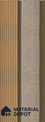 Brown Patterned Louver 1230 244 (Trend 1230) 8 ft x 4.9 inch Charcoal Panel - 12 mm | Suitable for Feature Wall, TV Unit & Living Room | Width is Subjected to 5% Variation