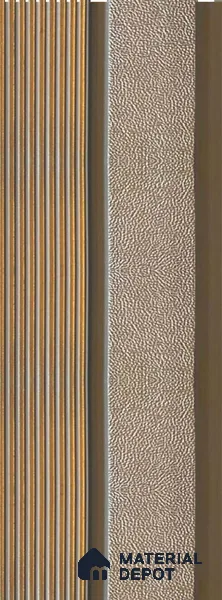 Brown Patterned Louver 1230 244 (Trend 1230) 8 ft x 4.9 inch Charcoal Panel - 12 mm | Suitable for Feature Wall, TV Unit & Living Room | Width is Subjected to 5% Variation