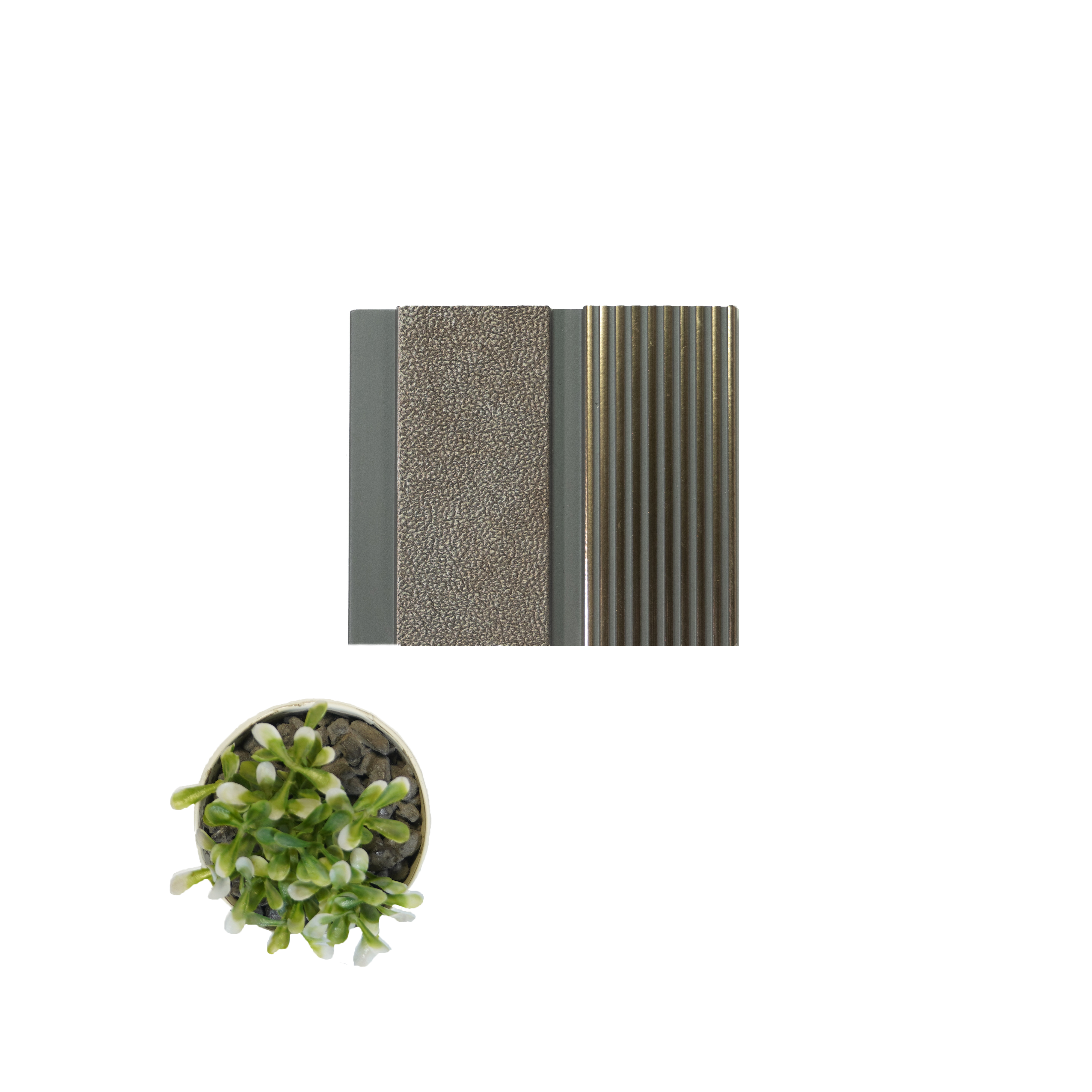 Brown Patterned Louver PN 04549 8 ft x 4.9 inch Charcoal Panel - 12 mm | Suitable for Feature Wall, TV Unit & Living Room | Width is Subjected to 5% Variation