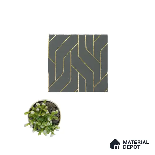 Grey Geometric Look Charcoal Decorative Wall Panel PN 04491 8 ft x 2 ft - 4 mm | Suitable for Feature Wall, TV Unit & Living Room | Width is Subjected to 5% Variation