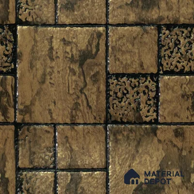 Brown Geometric Look Charcoal Decorative Wall Panel PN 04494 8 ft x 2 ft - 4 mm | Suitable for Feature Wall, TV Unit & Living Room | Width is Subjected to 5% Variation